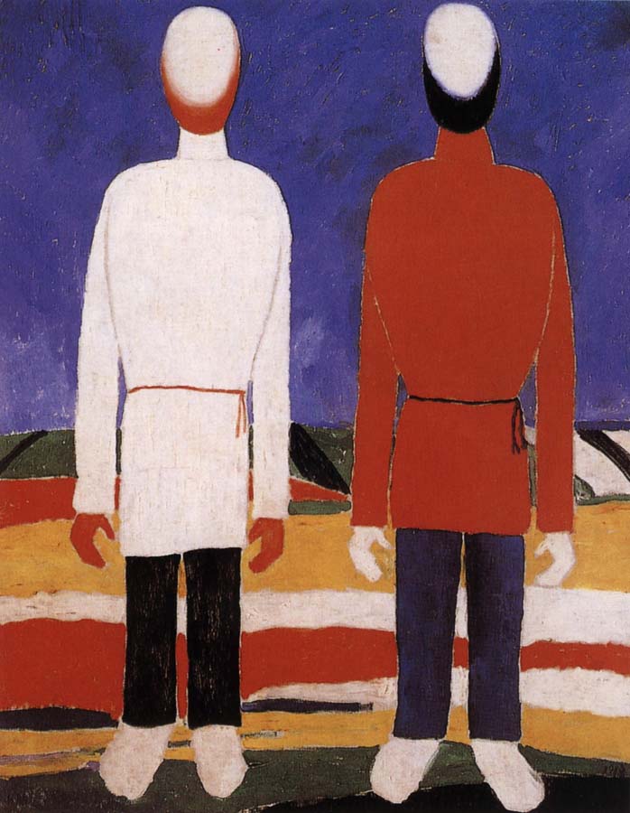 Kasimir Malevich Two men portrait